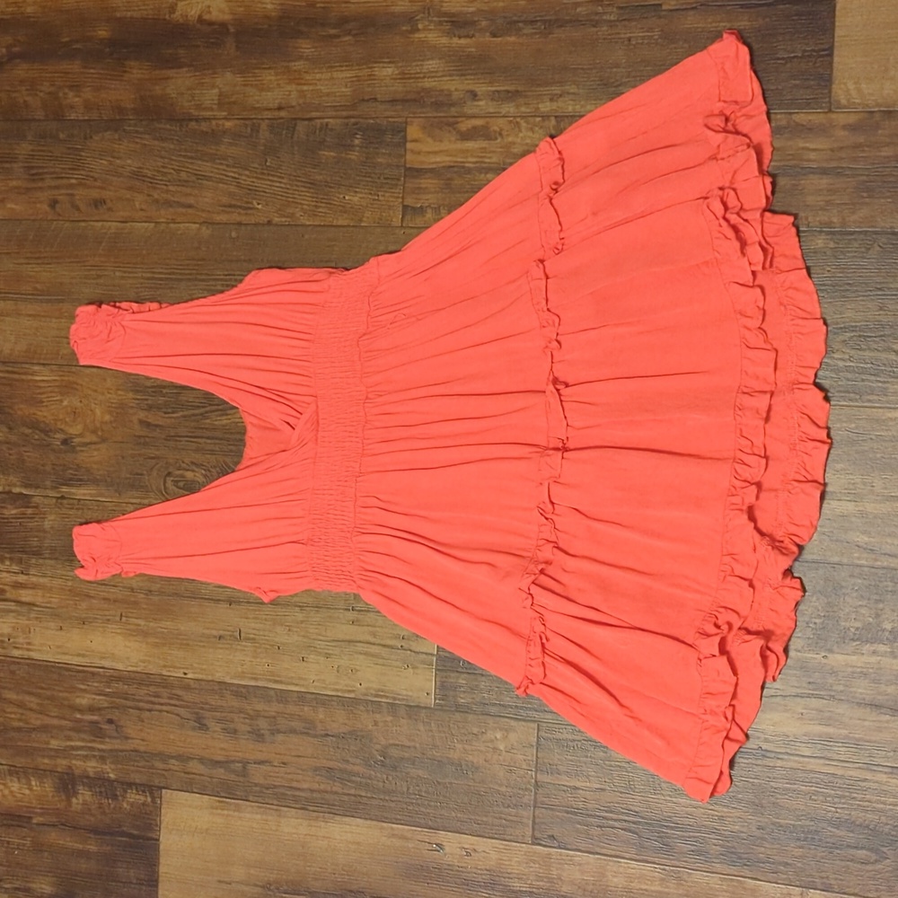 dark coral summer dress